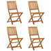 Folding Outdoor Chairs 4 Pcs Solid Acacia Wood Altab