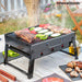 Folding Portable Barbecue For Use With Charcoal Bearbq