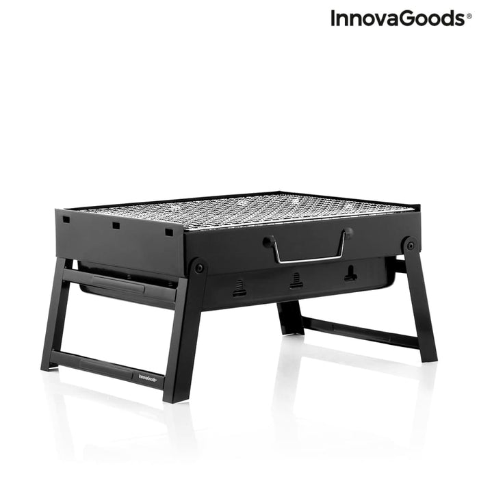 Folding Portable Barbecue For Use With Charcoal Bearbq