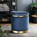 Foot Stool Round Velvet Ottoman Rest Pouffe Pouf Padded