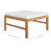 Footrest With Cream Cushion Solid Teak Wood Tolobl