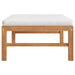 Footrest With Cream Cushion Solid Teak Wood Tolobl