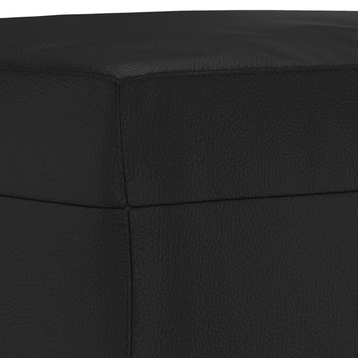 Footstool Black 60x50x41 Cm Faux Leather Takttp