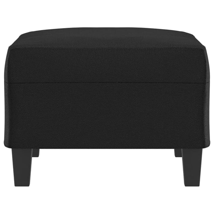 Footstool Black 70x55x41 Cm Faux Leather Taktpp