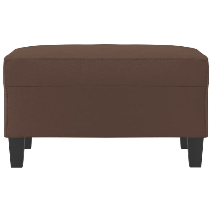 Footstool Brown 70x55x41 Cm Faux Leather Taktpi