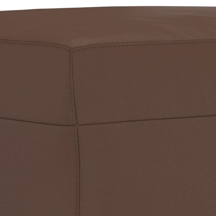 Footstool Brown 70x55x41 Cm Faux Leather Taktpi