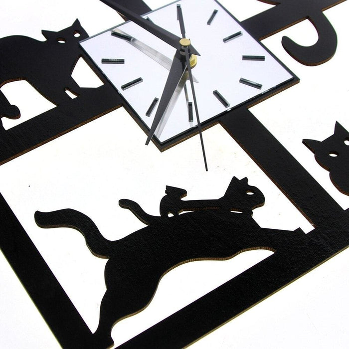 Four Cats Wall Clock