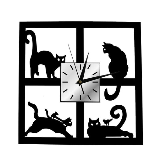 Four Cats Wall Clock