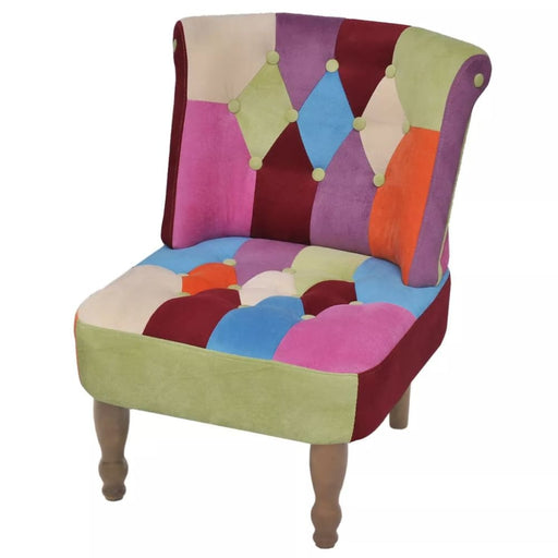 French Chair With Patchwork Design Fabric Gl8839