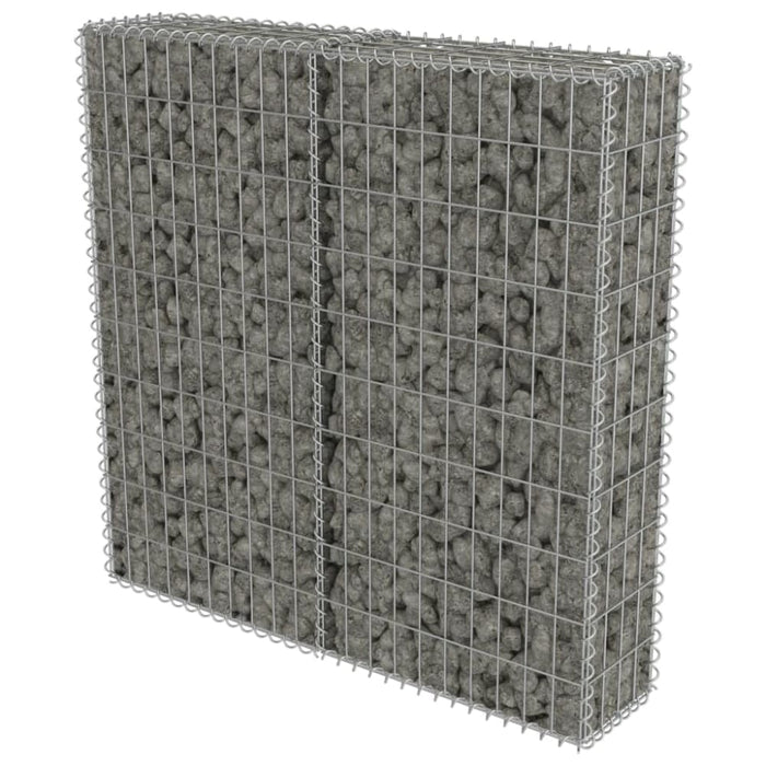 Gabion Wall With Covers Galvanised Steel 100x20x100 Cm