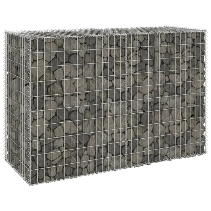 Gabion Wall With Covers Galvanised Steel 150x60x100 Cm