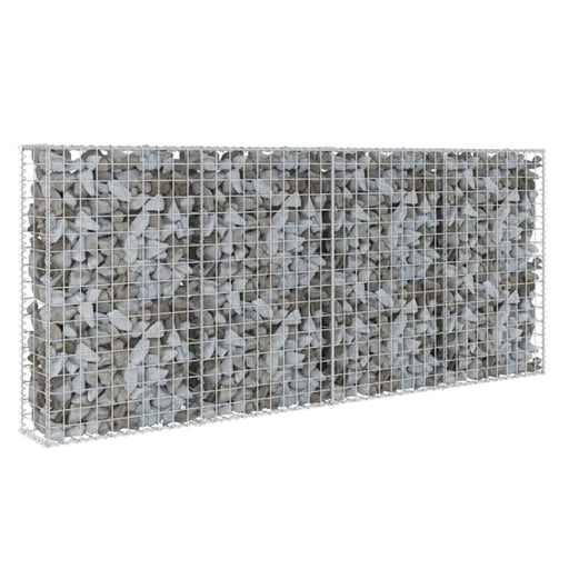 Gabion Wall With Covers Galvanised Steel 200x20x85 Cm Oatpnb