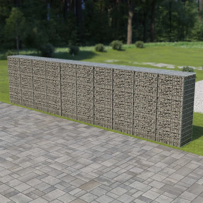 Gabion Wall With Covers Galvanised Steel 600x50x150 Cm