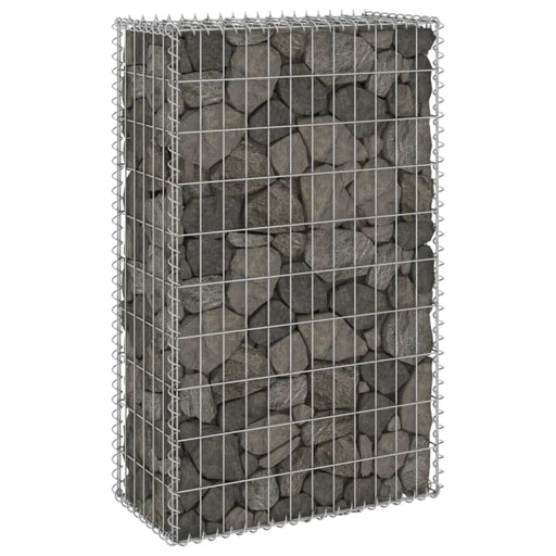 Gabion Wall With Covers Galvanised Steel 60x30x100 Cm Oainoo