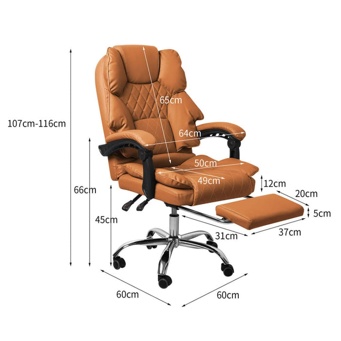 Gaming Chair Office Computer Seat Racing Pu Leather