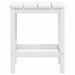 Garden Adirondack Chairs With Footstool & Table Hdpe White