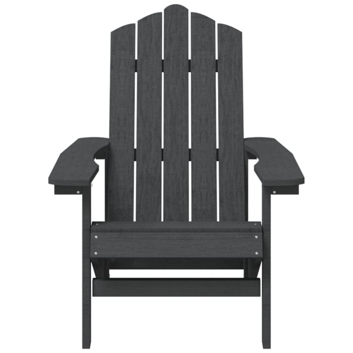 Garden Adirondack Chairs With Table Hdpe Anthracite Tbkpibp