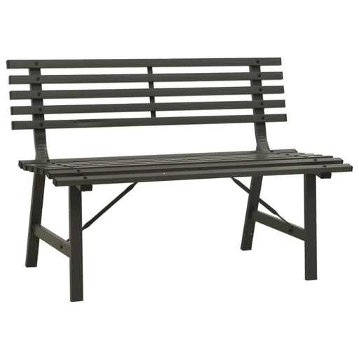 Garden Bench 110 Cm Steel Black Toiotp