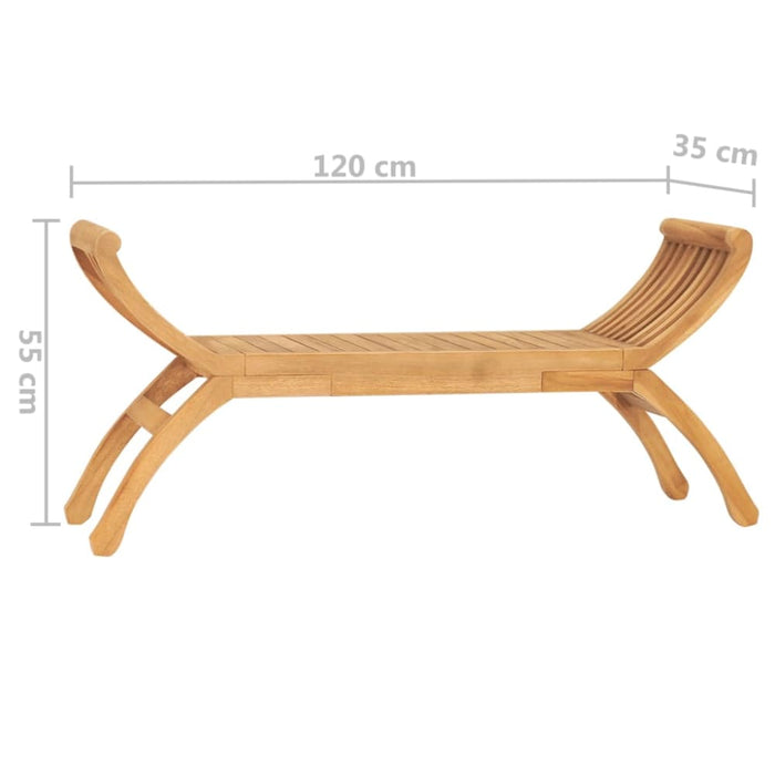 Garden Bench 120 Cm Solid Teak Wood Tolopb