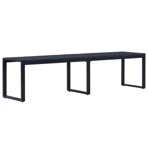 Garden Bench 180 Cm Ps Board Black Akakt