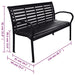 Garden Bench Black 116 Cm Steel And Wpc Tokpin