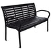 Garden Bench Black 116 Cm Steel And Wpc Tokpin