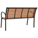 Garden Bench Black And Brown 116 Cm Steel Wpc Tokpik