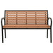 Garden Bench Black And Brown 116 Cm Steel Wpc Tokpik