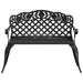 Garden Bench Cast Aluminium Black Toiiaa