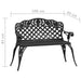 Garden Bench Cast Aluminium Black Toiiaa