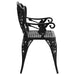 Garden Bench Cast Aluminium Black Toiiaa