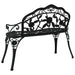 Garden Bench Cast Aluminium Black Toiiab