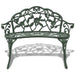 Garden Bench Cast Aluminium Green Axoll