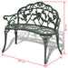 Garden Bench Cast Aluminium Green Axoll