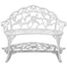 Garden Bench Cast Aluminium White Axoli