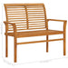 Garden Bench With Cream Cushion Solid Teak Wood Tblxlpo