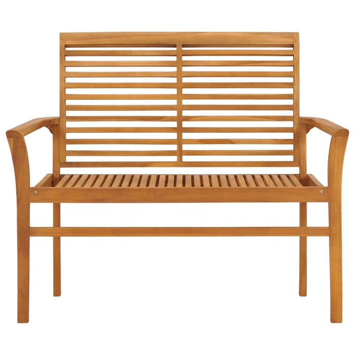 Garden Bench With Cream Cushion Solid Teak Wood Tblxlpo