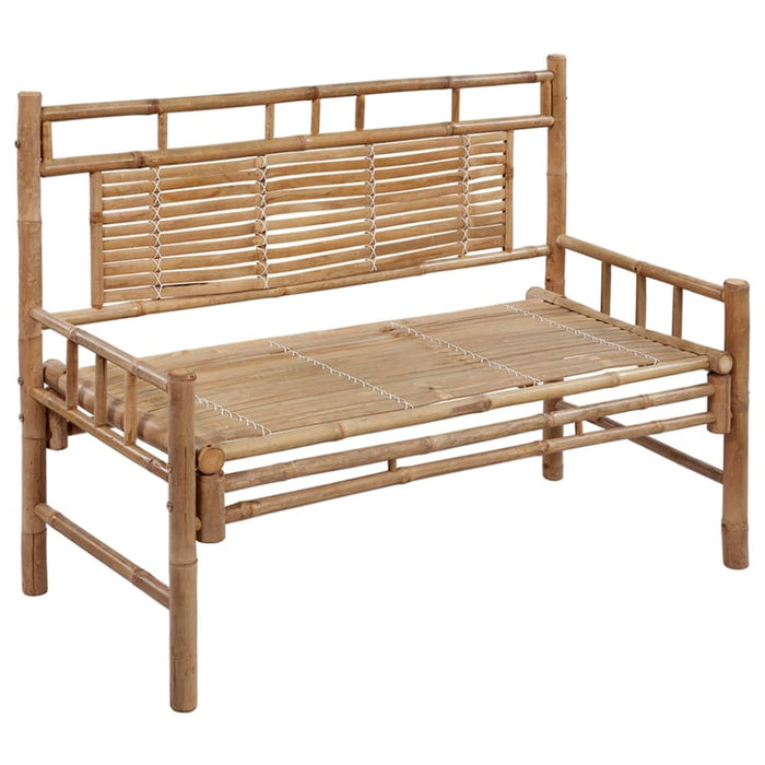 Garden Bench With Cushion 120 Cm Bamboo Tbltnkn