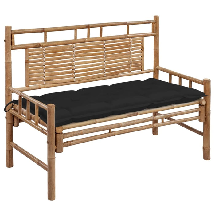 Garden Bench With Cushion 120 Cm Bamboo Tbltnkn