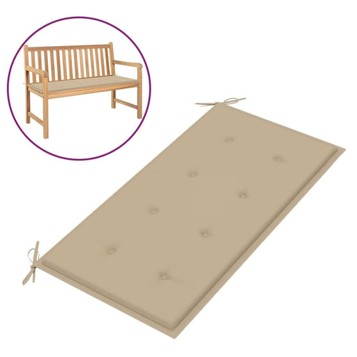 Garden Bench Cushion Beige 100x50x3 Cm Ailxp