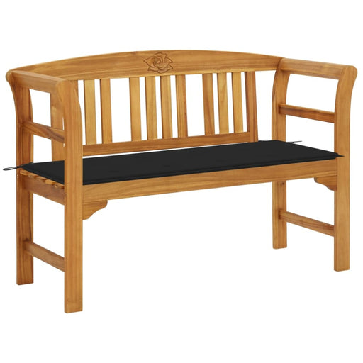 Garden Bench With Cushion Solid Acacia Wood Tblatbb