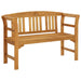 Garden Bench With Cushion Solid Acacia Wood Tblatbb