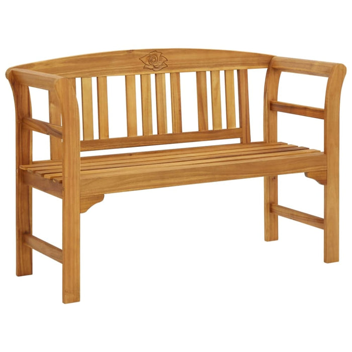 Garden Bench With Cushion Solid Acacia Wood Tblatob