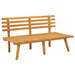 Garden Bench With Cushions Solid Acacia Wood Allix