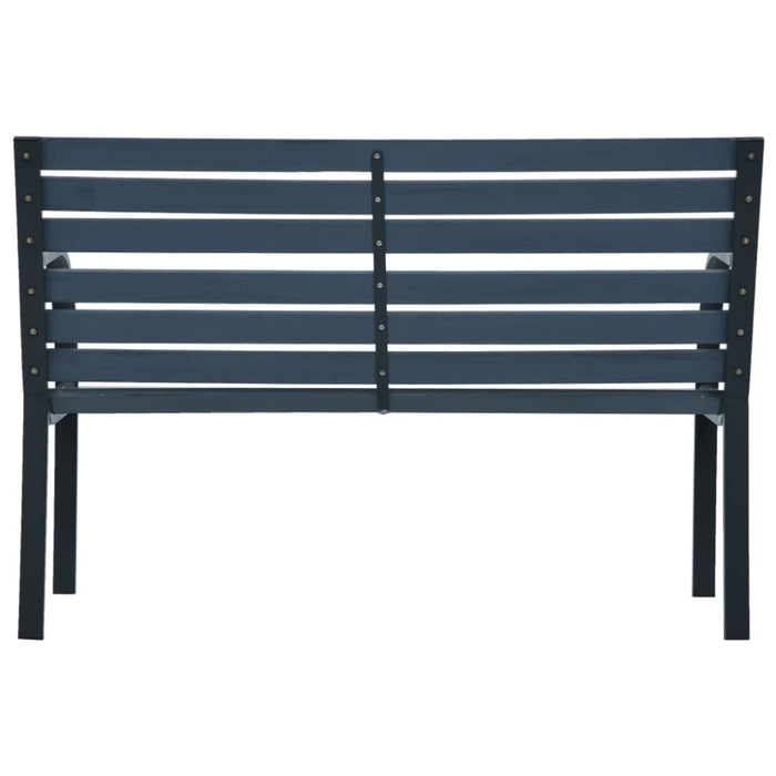 Garden Bench Grey 112 Cm Solid Wood Fir Tokpia