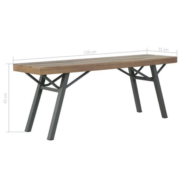 Garden Bench Solid Acacia Wood Aaxpx