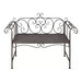 Garden Bench Steel Antique Brown Abiol