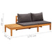 Garden Bench With Table Dark Grey Cushions Solid Acacia