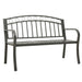 Garden Bench With Table Grey 120 Cm Steel Tokpnp