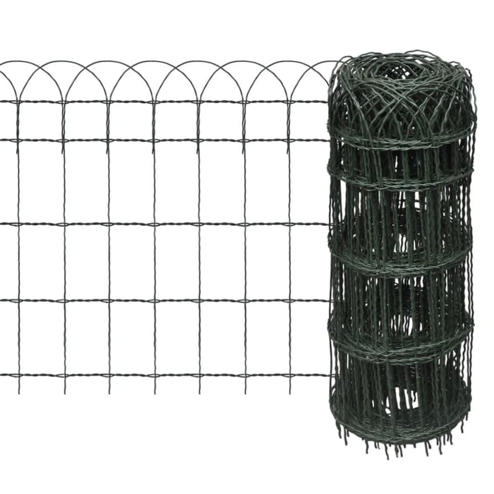 Garden Border Fence Powder-coated Iron 10x0.65 m Oaobit